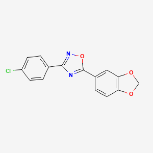 molecular formula C15H9ClN2O3 B5683713 5-(1,3-benzodioxol-5-yl)-3-(4-chlorophenyl)-1,2,4-oxadiazole 