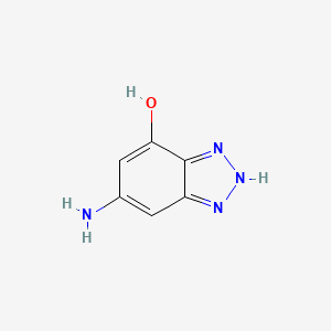 molecular formula C6H6N4O B568372 6-Amino-1H-benzotriazol-4-ol CAS No. 120855-11-0