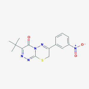 molecular formula C15H15N5O3S B5683741 3-tert-butyl-7-(3-nitrophenyl)-4H,8H-[1,2,4]triazino[3,4-b][1,3,4]thiadiazin-4-one 