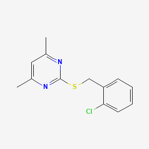 molecular formula C13H13ClN2S B5683763 2-[(2-chlorobenzyl)thio]-4,6-dimethylpyrimidine 