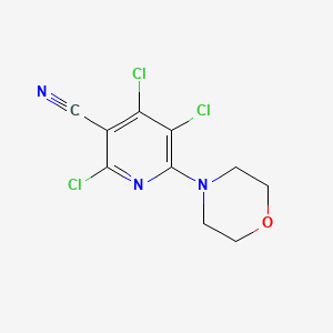 molecular formula C10H8Cl3N3O B5683773 2,4,5-trichloro-6-(4-morpholinyl)nicotinonitrile 