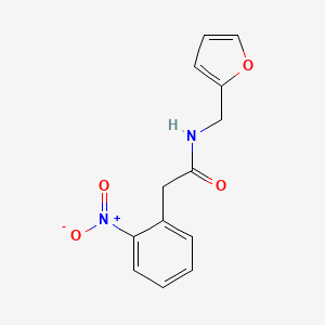 molecular formula C13H12N2O4 B5683783 N-(2-furylmethyl)-2-(2-nitrophenyl)acetamide 