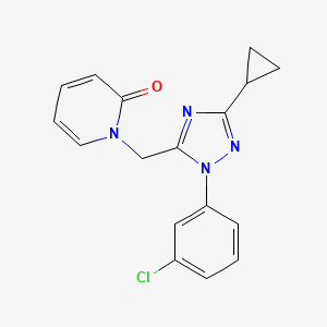 molecular formula C17H15ClN4O B5683785 1-{[1-(3-chlorophenyl)-3-cyclopropyl-1H-1,2,4-triazol-5-yl]methyl}pyridin-2(1H)-one 