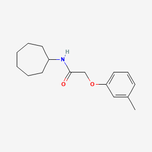 molecular formula C16H23NO2 B5683793 N-cycloheptyl-2-(3-methylphenoxy)acetamide CAS No. 301226-28-8