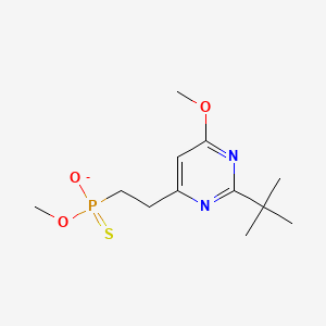 molecular formula C12H20N2O3PS- B568380 O-Methyl [2-(2-tert-butyl-6-methoxypyrimidin-4-yl)ethyl]phosphonothioate CAS No. 117291-73-3