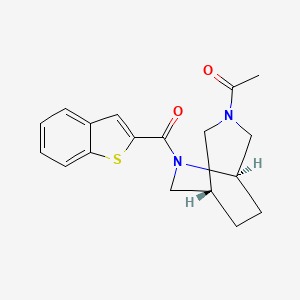 molecular formula C18H20N2O2S B5683805 (1S*,5R*)-3-acetyl-6-(1-benzothien-2-ylcarbonyl)-3,6-diazabicyclo[3.2.2]nonane 