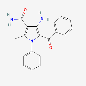 molecular formula C19H17N3O2 B5683812 4-amino-5-benzoyl-2-methyl-1-phenyl-1H-pyrrole-3-carboxamide CAS No. 5310-81-6