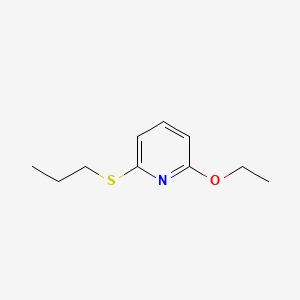 molecular formula C10H15NOS B568382 2-Ethoxy-6-(propylsulfanyl)pyridine CAS No. 117765-00-1