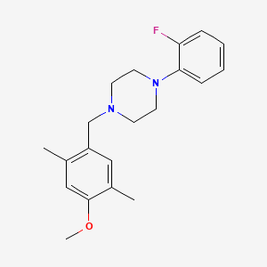 molecular formula C20H25FN2O B5683842 1-(2-fluorophenyl)-4-(4-methoxy-2,5-dimethylbenzyl)piperazine 