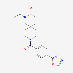 molecular formula C22H27N3O3 B5683846 2-isopropyl-9-[4-(1,3-oxazol-5-yl)benzoyl]-2,9-diazaspiro[5.5]undecan-3-one 