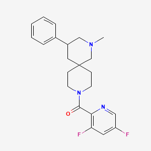molecular formula C22H25F2N3O B5683884 9-[(3,5-difluoropyridin-2-yl)carbonyl]-2-methyl-4-phenyl-2,9-diazaspiro[5.5]undecane 