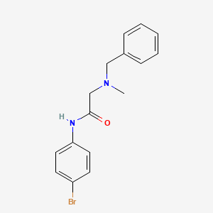 molecular formula C16H17BrN2O B5683921 N~2~-benzyl-N~1~-(4-bromophenyl)-N~2~-methylglycinamide 