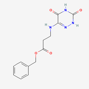 molecular formula C13H14N4O4 B5683924 benzyl N-(3,5-dioxo-2,3,4,5-tetrahydro-1,2,4-triazin-6-yl)-beta-alaninate 