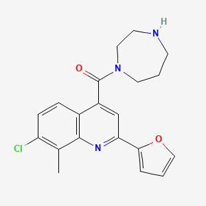 molecular formula C20H20ClN3O2 B5683946 7-chloro-4-(1,4-diazepan-1-ylcarbonyl)-2-(2-furyl)-8-methylquinoline hydrochloride 