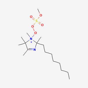 molecular formula C17H35N2O5S+ B568395 1-[(Methoxysulfonyl)peroxy]-1,2,4,5,5-pentamethyl-2-octyl-2,5-dihydro-1H-imidazol-1-ium CAS No. 123333-97-1