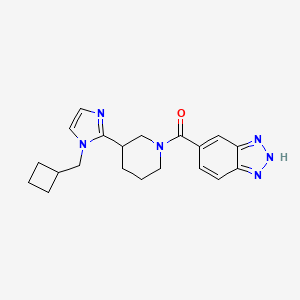 molecular formula C20H24N6O B5683955 5-({3-[1-(cyclobutylmethyl)-1H-imidazol-2-yl]-1-piperidinyl}carbonyl)-1H-1,2,3-benzotriazole 