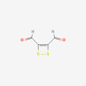 molecular formula C4H2O2S2 B568396 1,2-Dithiete-3,4-dicarbaldehyde CAS No. 122243-42-9
