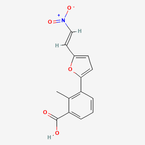 molecular formula C14H11NO5 B5683985 2-methyl-3-[5-(2-nitrovinyl)-2-furyl]benzoic acid 