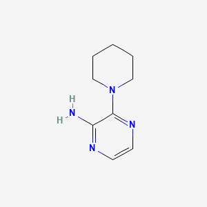 molecular formula C9H14N4 B568399 3-(Piperidin-1-yl)pyrazin-2-amine CAS No. 117719-15-0