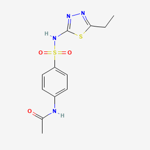 molecular formula C12H14N4O3S2 B5684021 N-(4-{[(5-ethyl-1,3,4-thiadiazol-2-yl)amino]sulfonyl}phenyl)acetamide CAS No. 1037-51-0