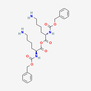 molecular formula C44H50N4O11 B568403 Benzyloxycarbonyl lysine anhydride CAS No. 111142-54-2