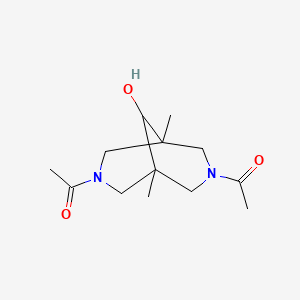 molecular formula C13H22N2O3 B5684049 3,7-diacetyl-1,5-dimethyl-3,7-diazabicyclo[3.3.1]nonan-9-ol 