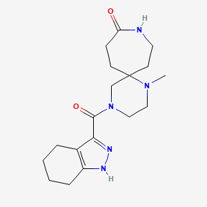 molecular formula C18H27N5O2 B5684062 1-methyl-4-(4,5,6,7-tetrahydro-1H-indazol-3-ylcarbonyl)-1,4,9-triazaspiro[5.6]dodecan-10-one 