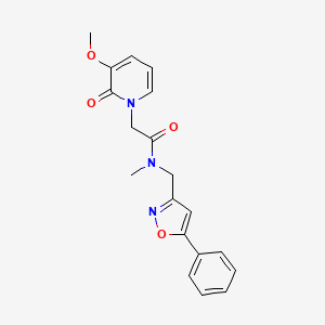 molecular formula C19H19N3O4 B5684077 2-(3-methoxy-2-oxopyridin-1(2H)-yl)-N-methyl-N-[(5-phenylisoxazol-3-yl)methyl]acetamide 