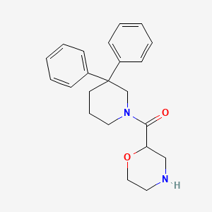 molecular formula C22H26N2O2 B5684082 2-[(3,3-diphenyl-1-piperidinyl)carbonyl]morpholine hydrochloride 
