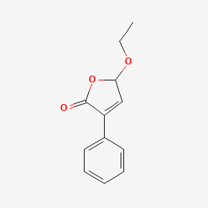 molecular formula C12H12O3 B568412 2(5H)-Furanone, 5-ethoxy-3-phenyl- CAS No. 112895-75-7