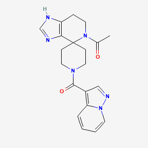molecular formula C20H22N6O2 B5684123 5-acetyl-1'-(pyrazolo[1,5-a]pyridin-3-ylcarbonyl)-1,5,6,7-tetrahydrospiro[imidazo[4,5-c]pyridine-4,4'-piperidine] 