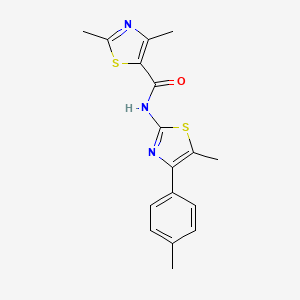 molecular formula C17H17N3OS2 B5684139 2,4-dimethyl-N-[5-methyl-4-(4-methylphenyl)-1,3-thiazol-2-yl]-1,3-thiazole-5-carboxamide 
