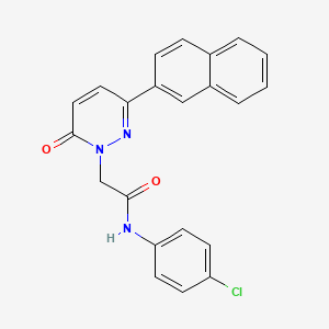 molecular formula C22H16ClN3O2 B5684142 N-(4-chlorophenyl)-2-[3-(2-naphthyl)-6-oxo-1(6H)-pyridazinyl]acetamide 
