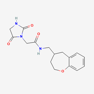 molecular formula C16H19N3O4 B5684146 2-(2,5-dioxoimidazolidin-1-yl)-N-(2,3,4,5-tetrahydro-1-benzoxepin-4-ylmethyl)acetamide 