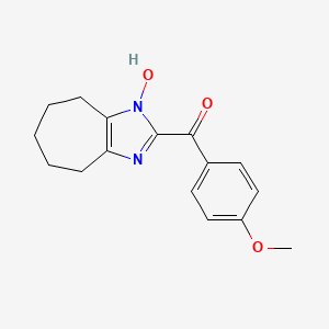 molecular formula C16H18N2O3 B5684154 (1-hydroxy-1,4,5,6,7,8-hexahydrocyclohepta[d]imidazol-2-yl)(4-methoxyphenyl)methanone 