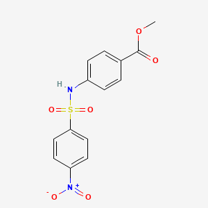 molecular formula C14H12N2O6S B5684164 methyl 4-{[(4-nitrophenyl)sulfonyl]amino}benzoate 