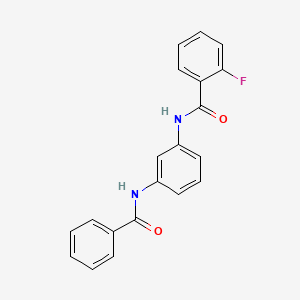 N-[3-(benzoylamino)phenyl]-2-fluorobenzamide