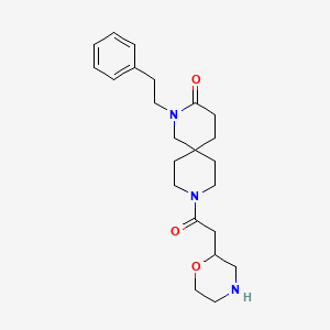molecular formula C23H33N3O3 B5684179 9-(2-morpholinylacetyl)-2-(2-phenylethyl)-2,9-diazaspiro[5.5]undecan-3-one hydrochloride 