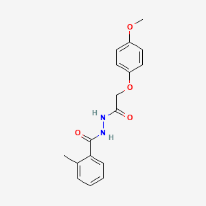 molecular formula C17H18N2O4 B5684188 N'-[(4-methoxyphenoxy)acetyl]-2-methylbenzohydrazide 