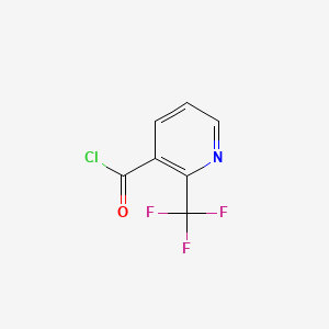 molecular formula C7H3ClF3NO B568420 2-(Trifluoromethyl)nicotinoyl chloride CAS No. 119899-27-3