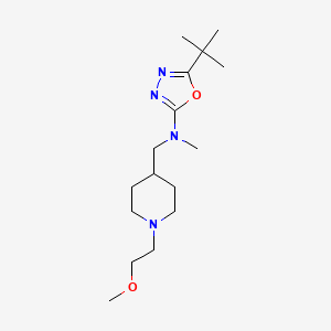 5-tert-butyl-N-{[1-(2-methoxyethyl)piperidin-4-yl]methyl}-N-methyl-1,3,4-oxadiazol-2-amine