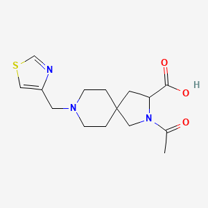 molecular formula C15H21N3O3S B5684209 2-acetyl-8-(1,3-thiazol-4-ylmethyl)-2,8-diazaspiro[4.5]decane-3-carboxylic acid 