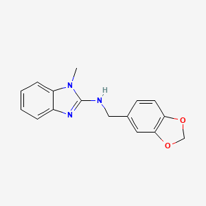 N-(1,3-benzodioxol-5-ylmethyl)-1-methyl-1H-benzimidazol-2-amine