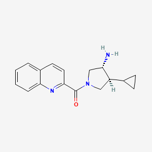 molecular formula C17H19N3O B5684221 (3R*,4S*)-4-cyclopropyl-1-(quinolin-2-ylcarbonyl)pyrrolidin-3-amine 