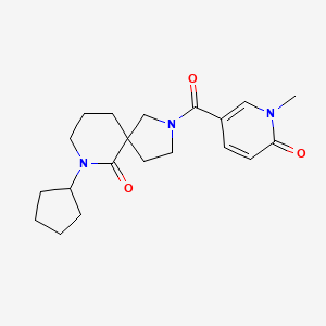 molecular formula C20H27N3O3 B5684224 7-cyclopentyl-2-[(1-methyl-6-oxo-1,6-dihydropyridin-3-yl)carbonyl]-2,7-diazaspiro[4.5]decan-6-one 