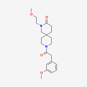 molecular formula C21H30N2O4 B5684226 2-(2-methoxyethyl)-9-[(3-methoxyphenyl)acetyl]-2,9-diazaspiro[5.5]undecan-3-one 