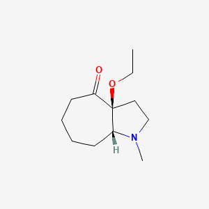 molecular formula C12H21NO2 B568423 (3aS,8aR)-3a-Ethoxy-1-methyloctahydrocyclohepta[b]pyrrol-4(1H)-one CAS No. 114550-53-7
