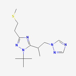 molecular formula C14H24N6S B5684237 1-tert-butyl-3-[2-(methylthio)ethyl]-5-[1-methyl-2-(1H-1,2,4-triazol-1-yl)ethyl]-1H-1,2,4-triazole 