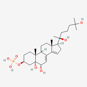 molecular formula C27H45O8P B568424 Bombycosterol 3-phosphate CAS No. 117176-38-2