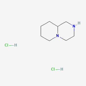 molecular formula C8H18Cl2N2 B568425 Octahydro-1H-pyrido[1,2-a]pyrazine dihydrochloride CAS No. 113570-68-6